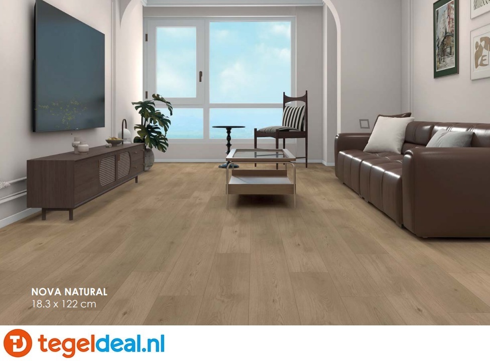 NOVA NATURAL Plank, 18,3x122x0,5 cm, Rigid SPC Click Vloer    