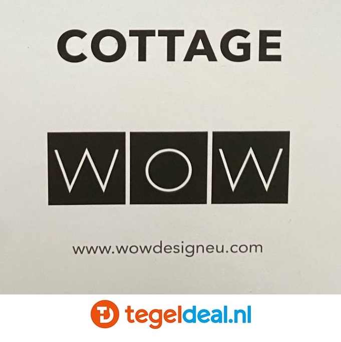 WOW Design, Cottage WHITE, 14x16 cm Hexagon, terracottalook tegels