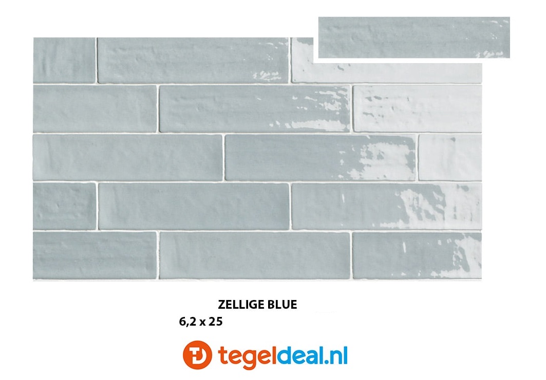 Natucer Zellige, 6,2x25 cm wandtegels Natucer Zellige, 6,2x25 cm wandtegels