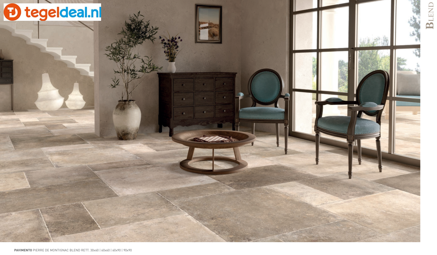 SIL Ceramiche, Pierre De Montignac Blend, 60x60 cm, natuursteenlook tegels