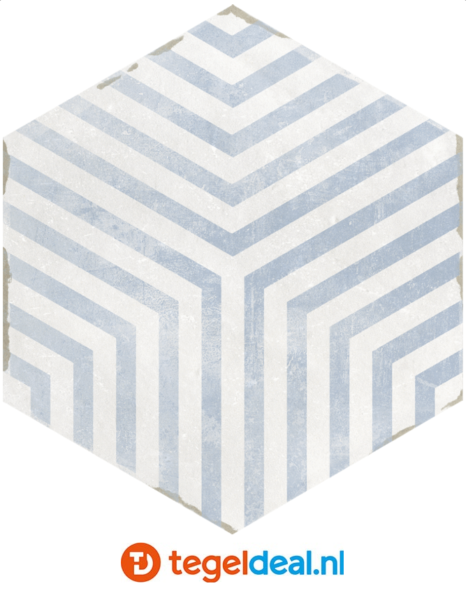 VLT en WDT Nanda Tiles, Capri LAZARETTO, 14x16 cm, hexagon