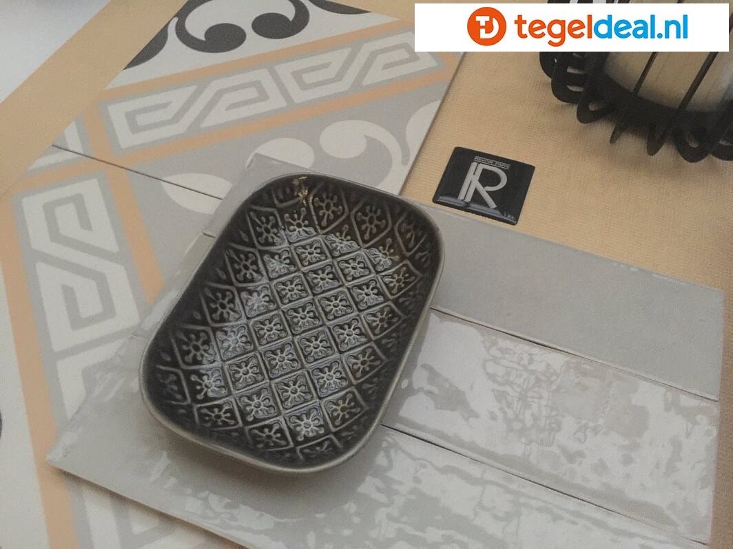 Revoir Paris, Atelier Gris, 6,2x25 cm glans, handvorm wandtegels 