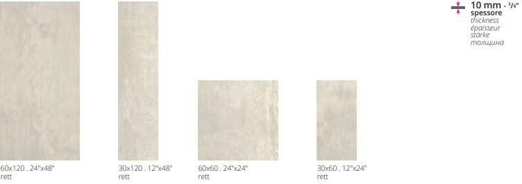 VLT Serenissima Costruire Metallo Bianco, 30 x 120 cm 