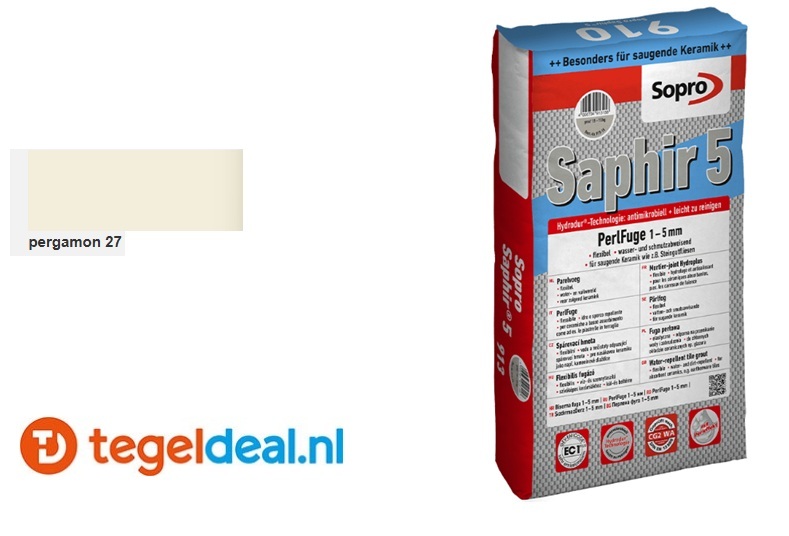 Sopro Saphir, Parelvoeg 1-5 mm, PERGAMON 27 - zak 5 kg  / art. 917-05  