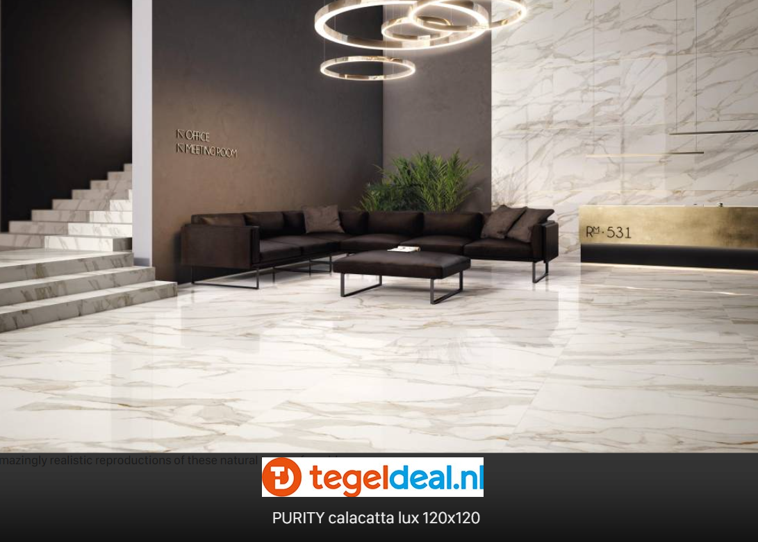 Supergres Purity of Marble, Calacatta Lux, 60x120 cm, marmerlook tegels Supergres Purity of Marble, Calacatta Lux, 60x120 cm, marmerlook tegels