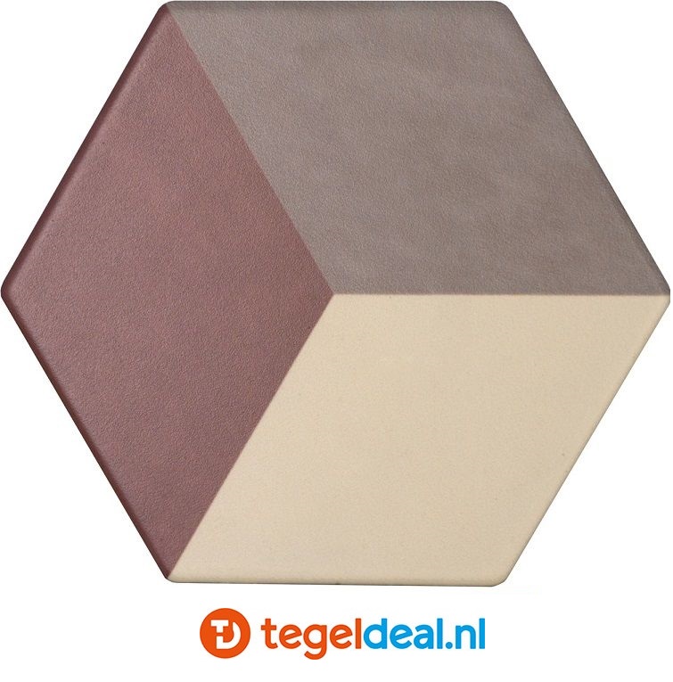 Tonalite, Examatt, 15x17 cm, hexagon vloer- en wandtegels Tonalite, Examatt, 15x17 cm, hexagon vloer- en wandtegels