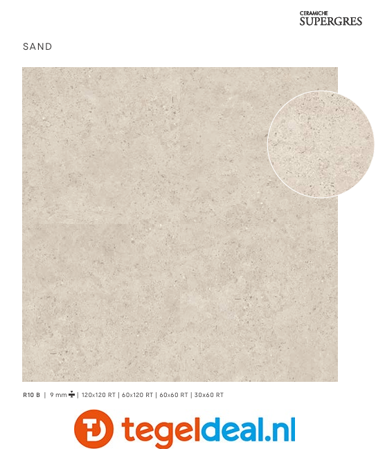 Supergres Moonlit, Sand, 120x120 cm