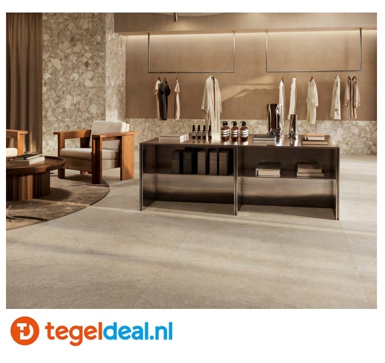 ASCOT, Architecta PETRA BEIGE, 120x120 cm, art. A2ARC00420MS, natuursteenlook tegels  