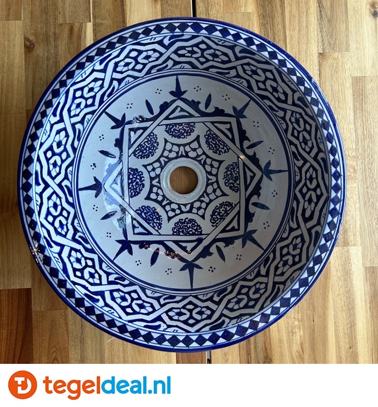 Marokkaanse Waskom, decor Marocco Blue, 41x16 cm 