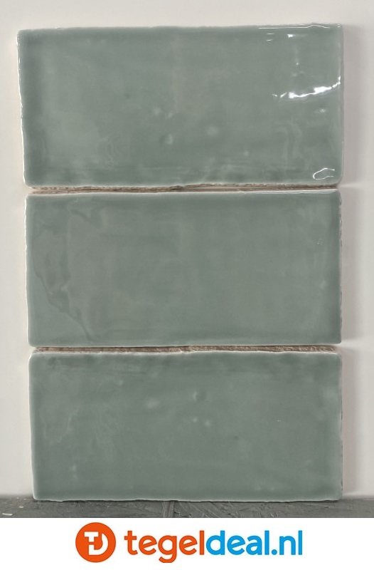 OPRUIMING : Wandtegels Agua LIGHT GREEN - 7,5x15 cm - 2,7 m2 voor 60,00 euro