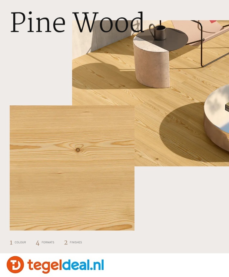 Revigres, Brown Oak, Gold Oak, Pine Wood en Dibetou, houtlook tegels 