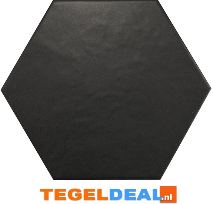 WDT / VLT Equipe Hexatile Negro Mate, 17,5x20 cm OP VOORRAAD 