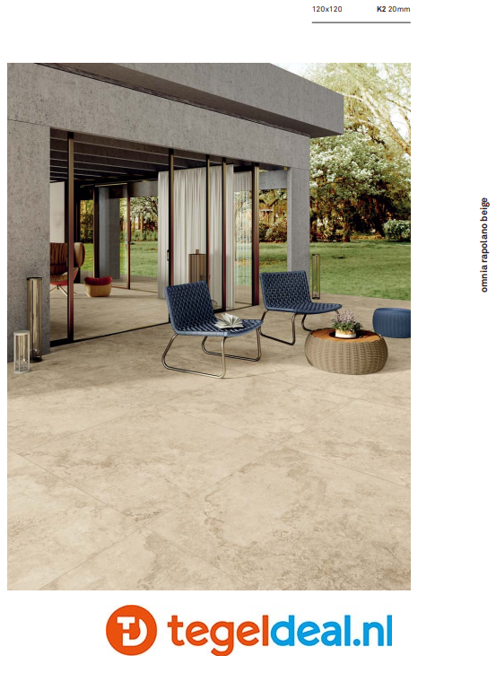 TRT KEOPE Omnia Emperador White, 60x120x2 cm, terrastegels