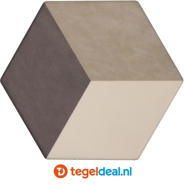 Tonalite, Examatt, 15x17 cm, hexagon vloer- en wandtegels Tonalite, Examatt, 15x17 cm, hexagon vloer- en wandtegels