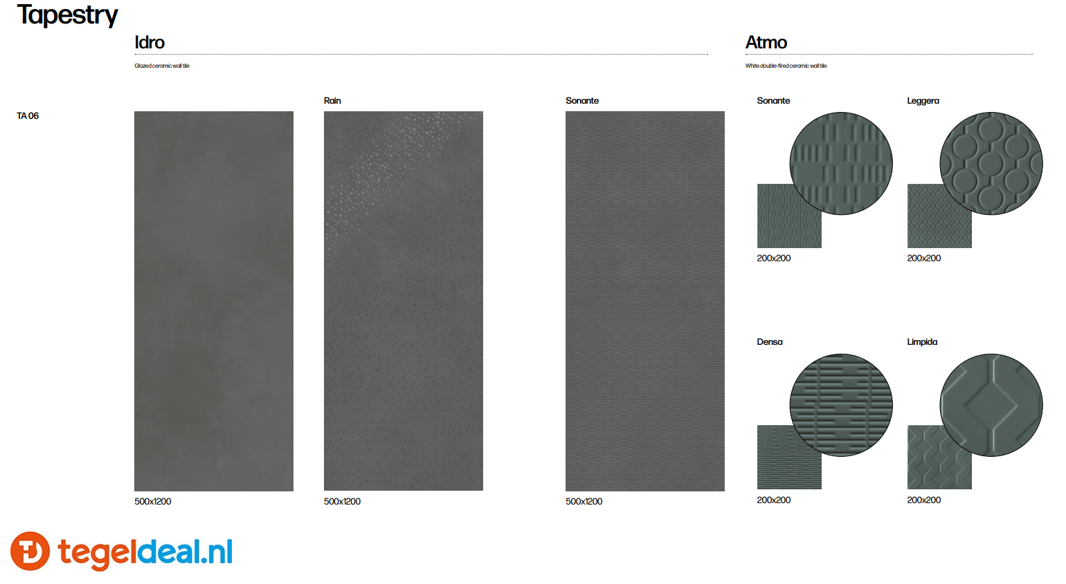 Mirage Terrae, Atmo - Idro - Lito, decoratieve wandtegels / 3D elementen 