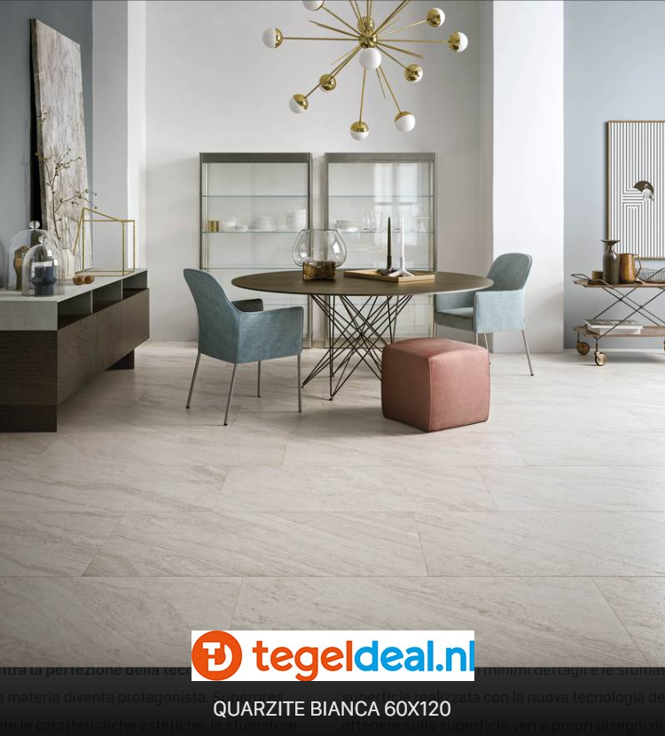 Supergres Stonework Quarzite Bianca, 30x60 cm, natuursteenlook tegels
