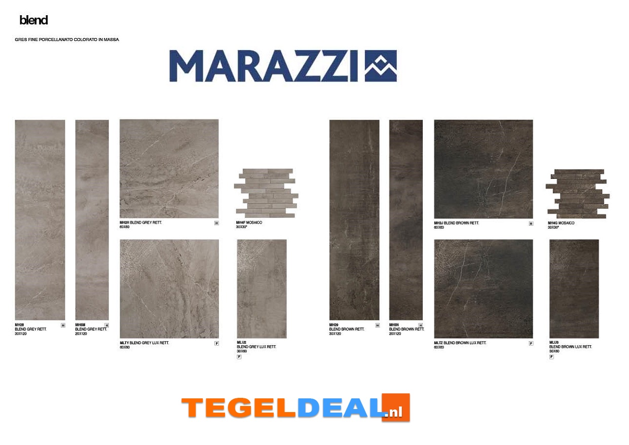 VLT Marazzi Blend, Grey LUX, 60 x 60 cm MLTY