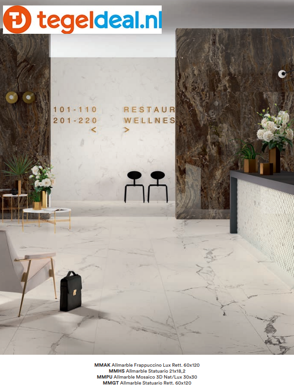 Marazzi Allmarble, Statuario, 30x60 cm MMU8