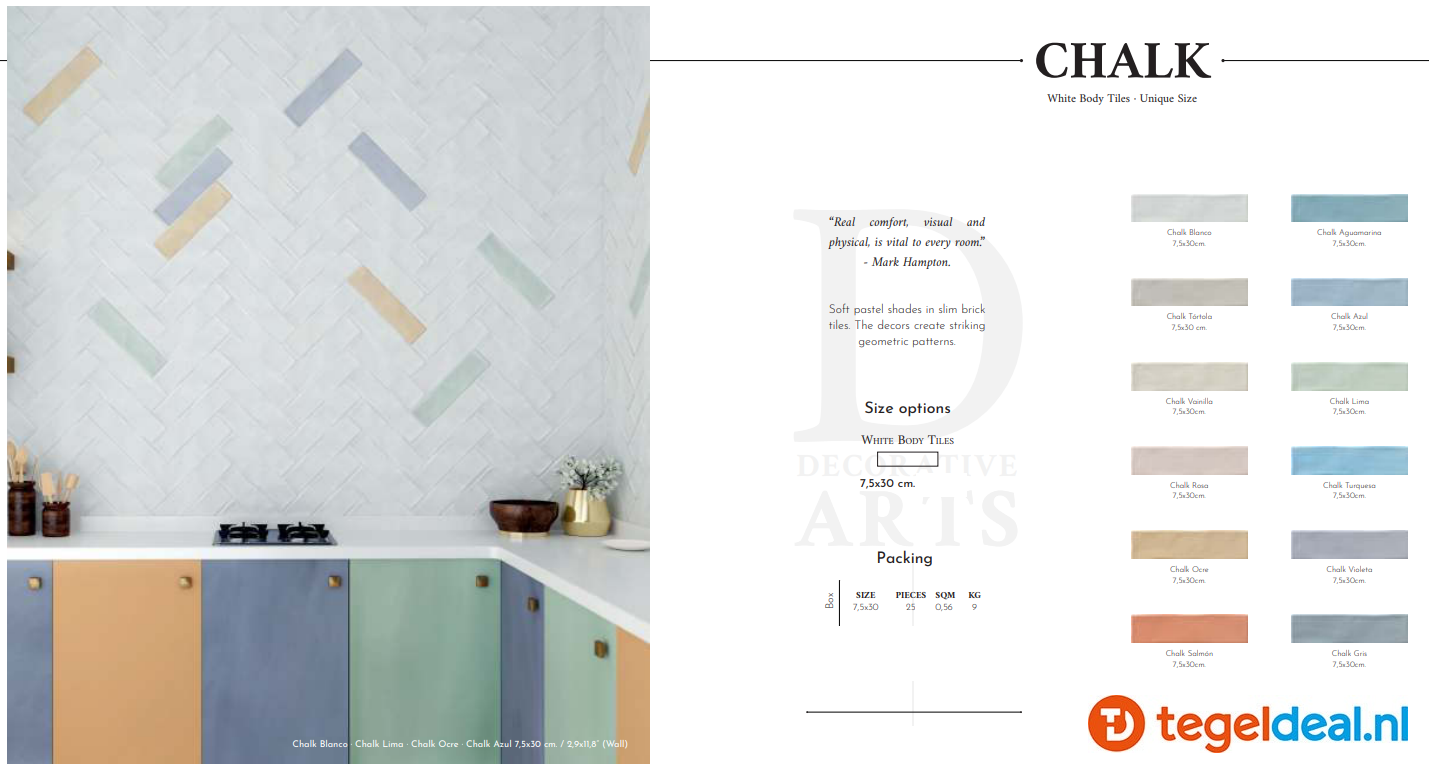 WDT Handvorm Chalk, GRIS, 7,5x30 cm WDT Handvorm Chalk, GRIS, 7,5x30 cm