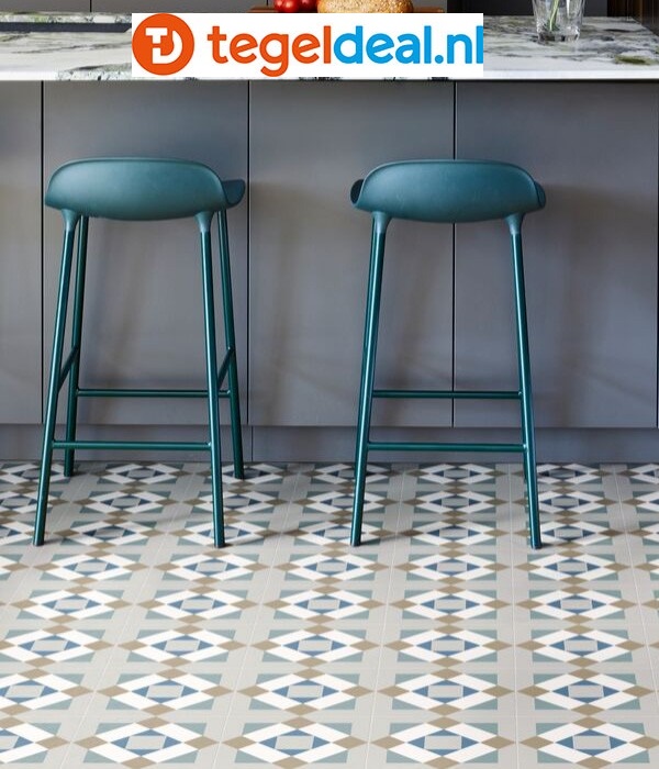 Nanda Tiles, Kompas, 20x20 cm, patroontegels 