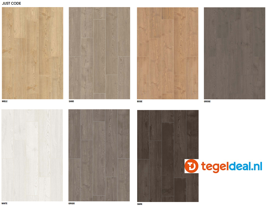 Gardenia, Just Code, houtlook tegels voor binnen en buiten