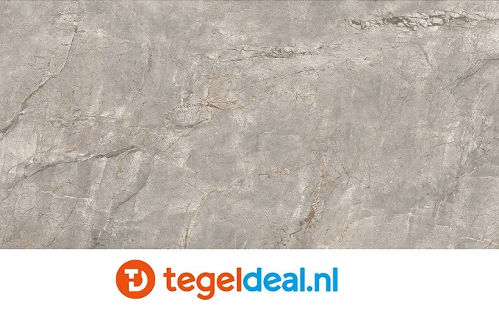 OPRUIMING : 7,2 m2 Keope, Elements Lux, SILVER GREY lappato - 60x120 cm - 7,2 m2 voor 250,00 euro 