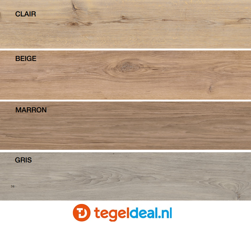 Edimax Astor, Naturel,  houtlook tegels