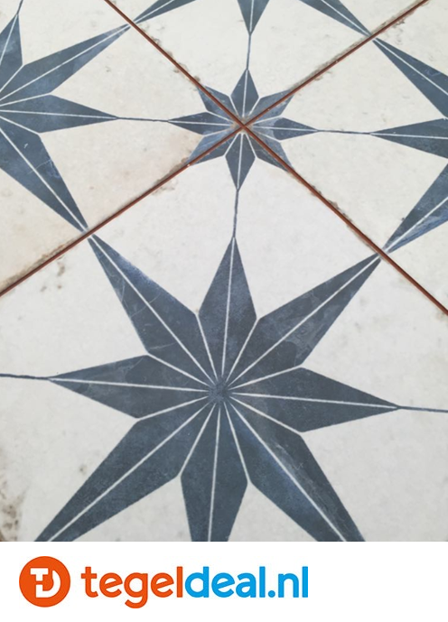 Peronda, Fs Star Blue, 45x45 cm, vintage patroontegels