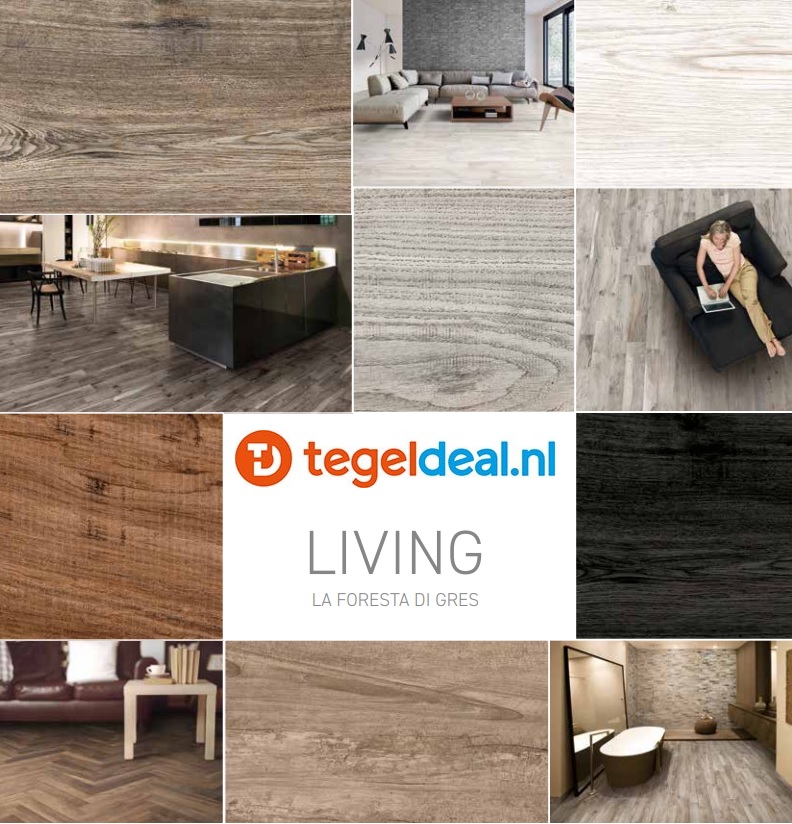 Rondine, Living, houteffect tegels