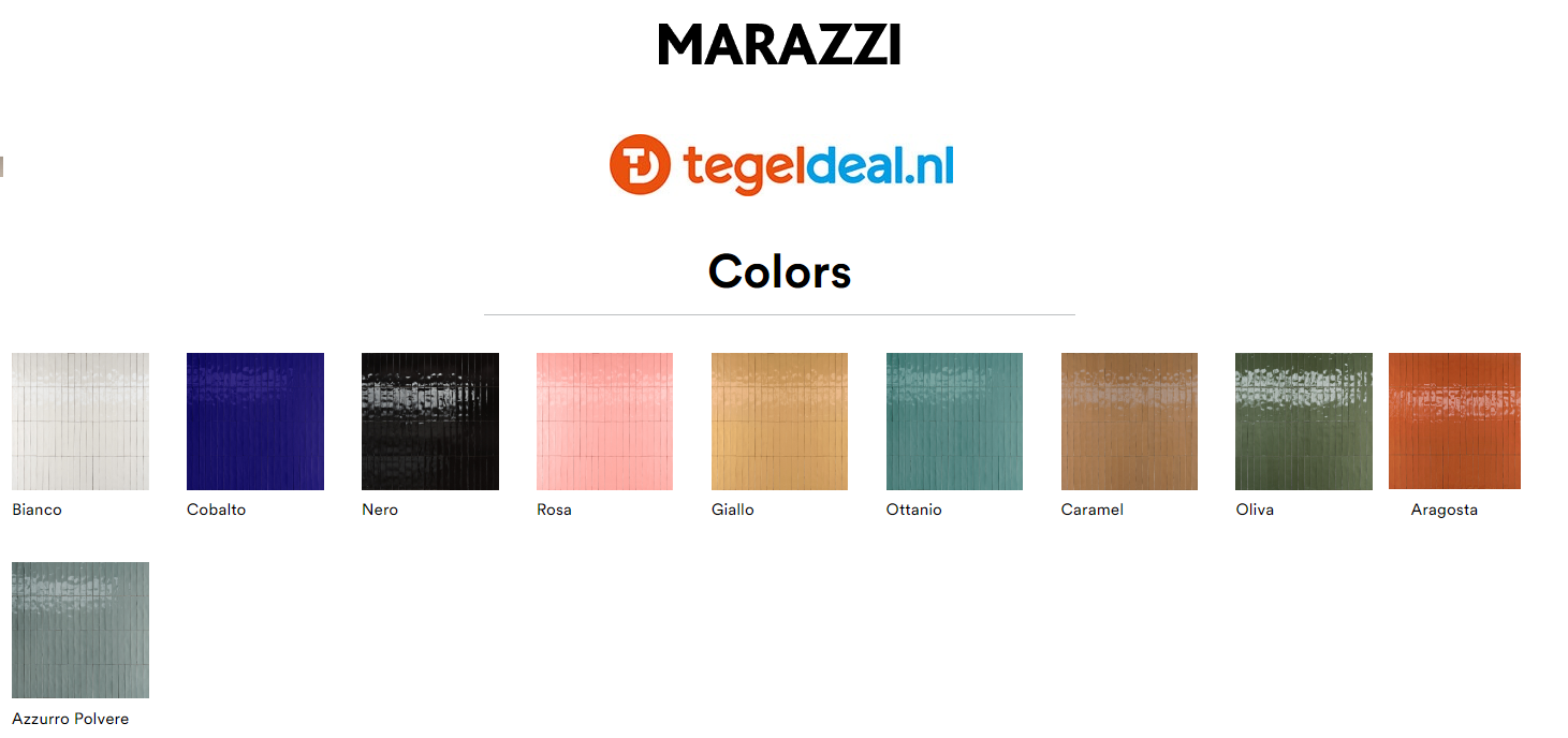 Marazzi Luz, 10 kleuren - 5,3x30 cm wandtegels 