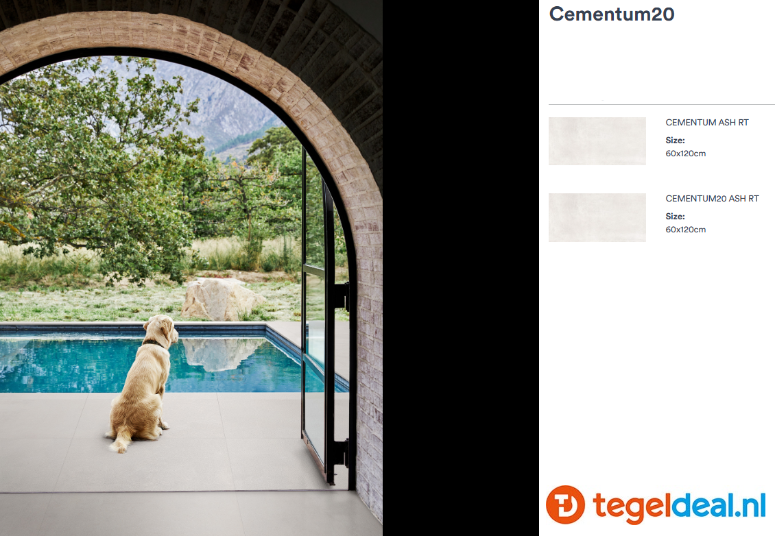 Marazzi Cementum20 Outdoor, cementlook terrastegels Marazzi Cementum20 Outdoor, cementlook terrastegels