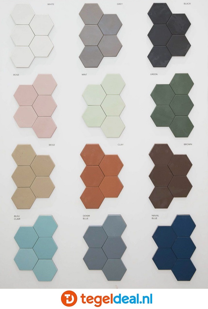 Equipe, Kromatika ROSE, 26465, 11,6x10,1 cm, hexagon tegels