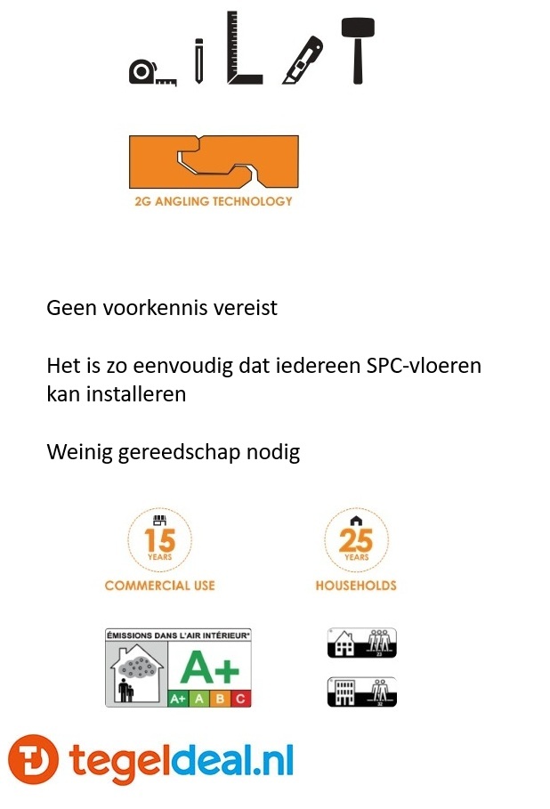 AMALTHEA WALNUT Plank, 18,3x122x0,5 cm, Rigid SPC Click Vloer  