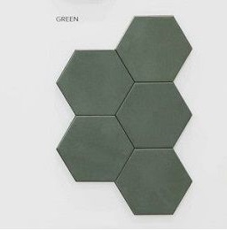 Equipe, Kromatika GREEN, 26466, 11,6x10,1 cm, hexagon tegels