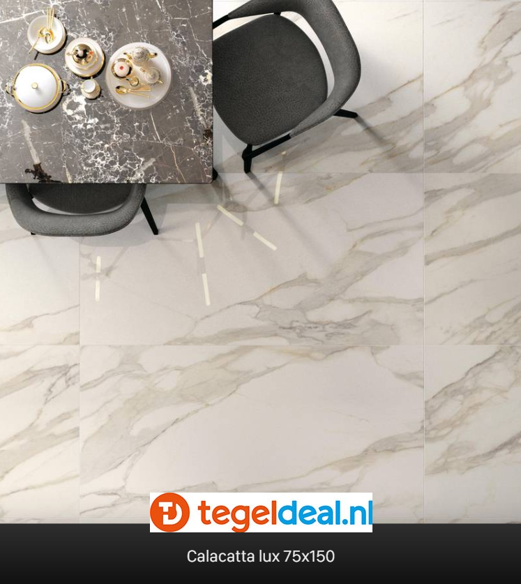 Supergres Purity of Marble, Calacatta Lux, 60x120 cm, marmerlook tegels Supergres Purity of Marble, Calacatta Lux, 60x120 cm, marmerlook tegels