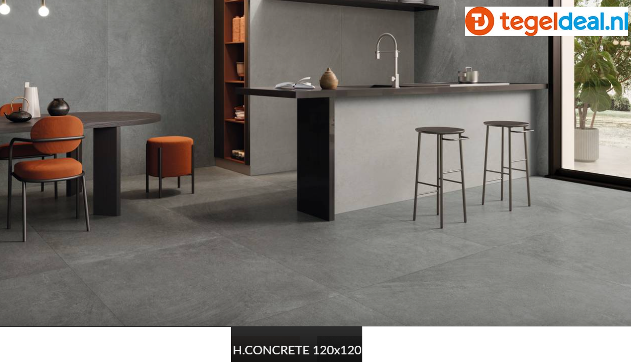Supergres H.24 Concrete, 60x60 cm GRIP, HGC6, cementlook tegels 