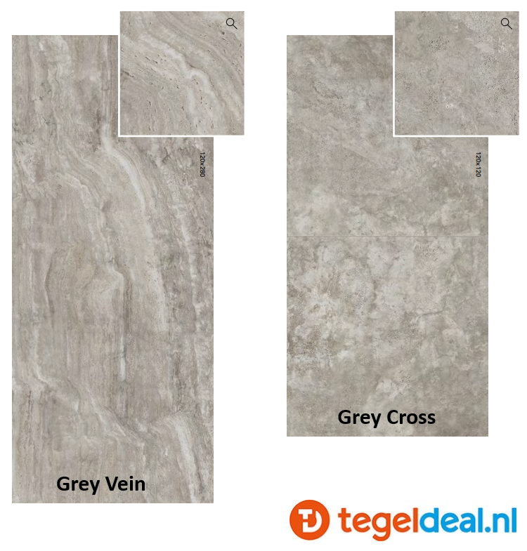 Flaviker, Navona, GREY CROSS, 60x60 cm NAT R, art. code 0006593, travertinlook tegels 