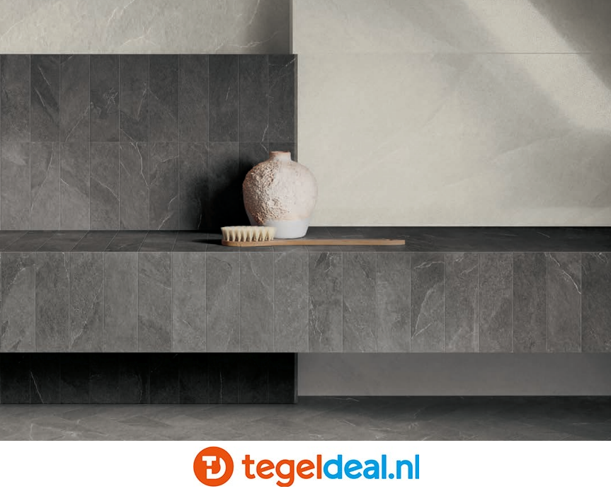 Ermes Aurelia, Ark Piombo, 120x120 cm Nat., natuursteenlook tegels