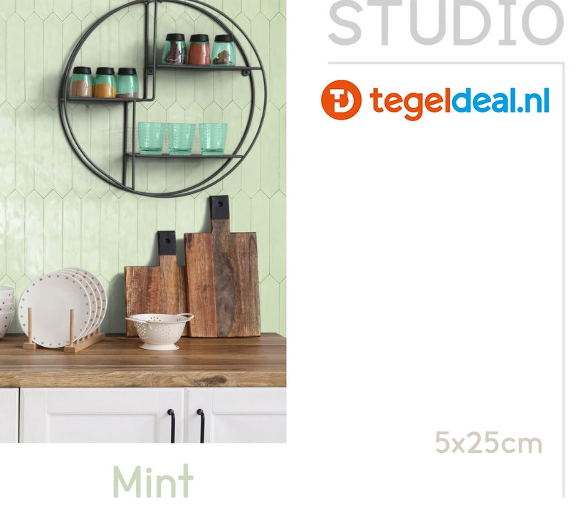 Life, Studio MINT, 5x25 cm pijlvorm wandtegels