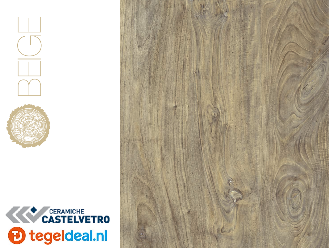 Castelvetro More Beige, 30x120 cm, CMR32R2, houtlook tegels