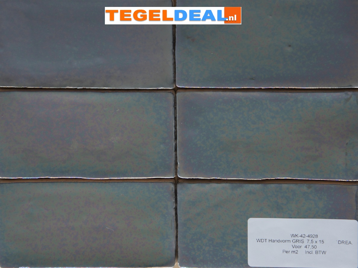 WDT handvorm Life, Dreams GRIS, 7,5x15, 7,5x30 cm WDT handvorm Life, Dreams GRIS, 7,5x15, 7,5x30 cm