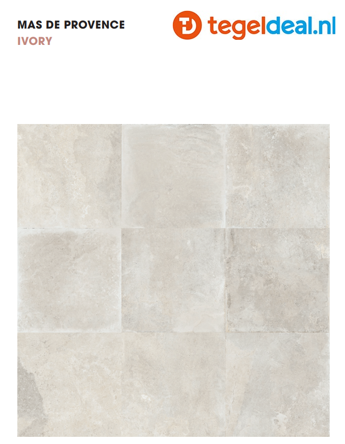 VLT DOM Mas de Provence IVORY, 90x90 cm DMP9920R, natuursteenlook VLT DOM Mas de Provence IVORY, 90x90 cm DMP9920R, natuursteenlook
