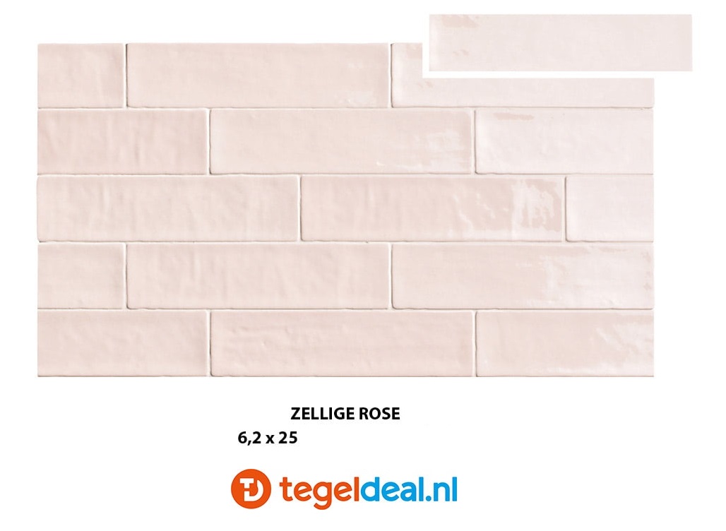 Natucer Zellige, 6,2x25 cm wandtegels Natucer Zellige, 6,2x25 cm wandtegels