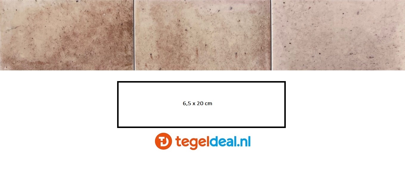 Equipe, Hanoi PINK, 6,5x20 cm, art. 30036, handvorm wandtegels 