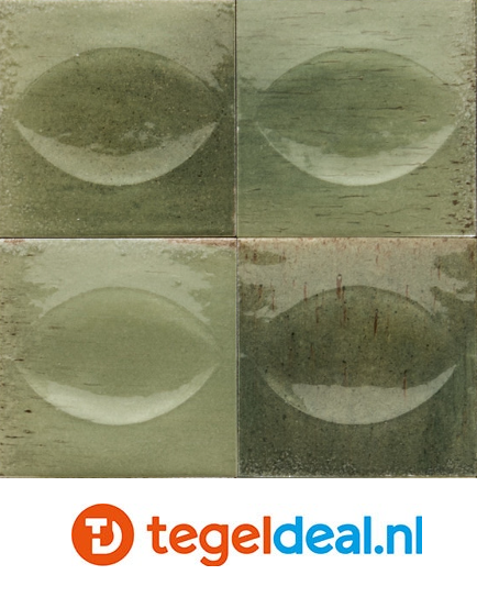 Ragno Gleeze GIADA struttura EGG 3D, 10x10 cm, R8GV, reliëf wandtegels 