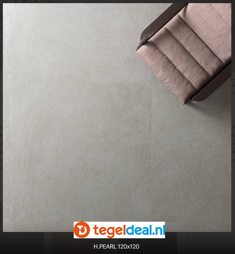 Supergres H.24 Pearl, 120x120 cm, HGR1, cementlook tegels 