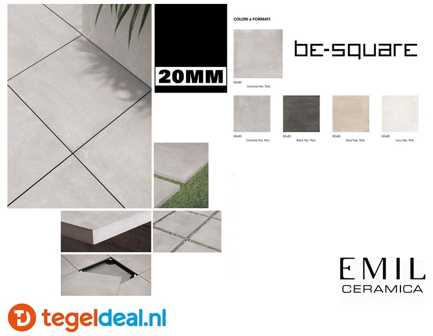 Emil, Be Square, betonlook tegels