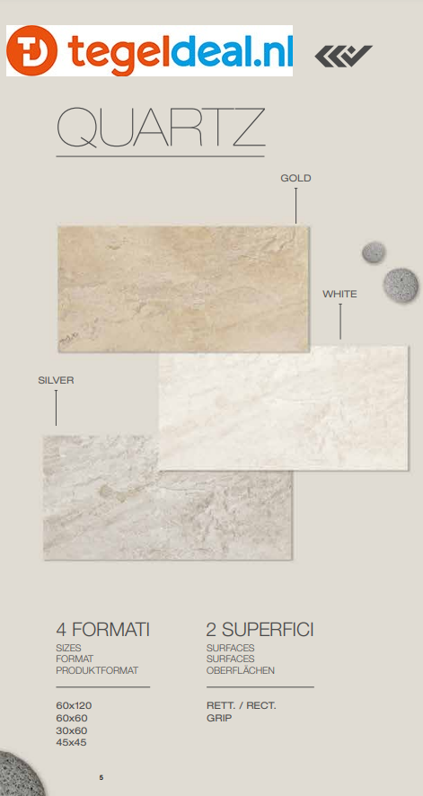 Castelvetro, Quartz Stones in 3 kleuren voor binnen en buiten 