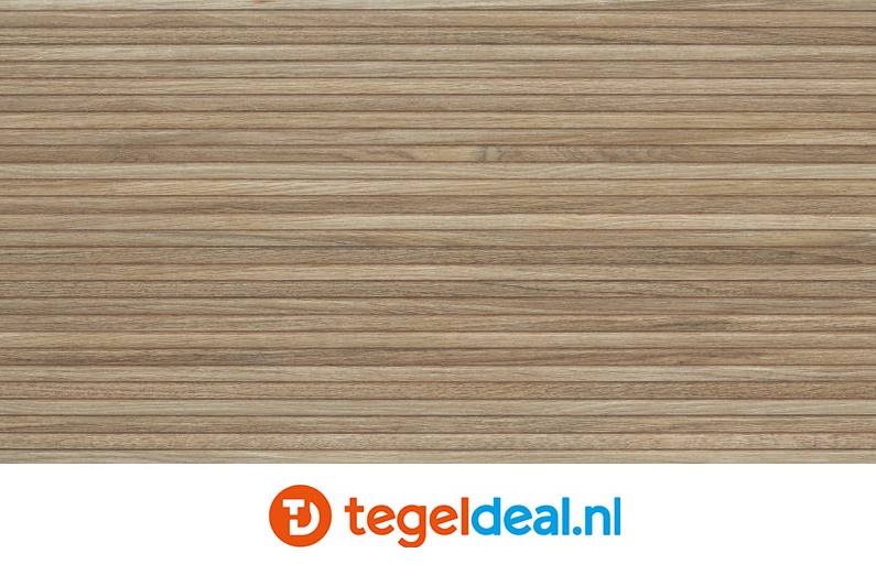 ACTIE - Colorker, Linnear Naturel 29,5x59,5 cm, reliëf wand- decortegel 