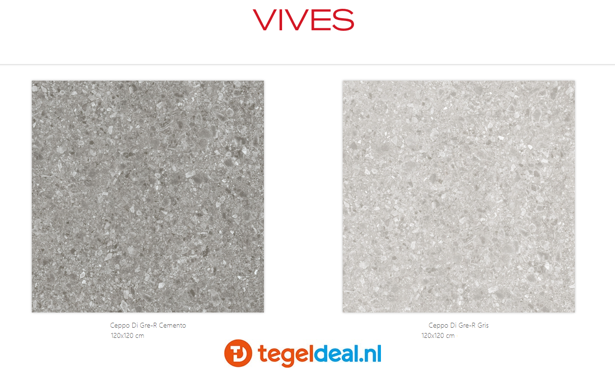 VLT Vives Ceppo di Gre, 120x120 cm natuursteen-look  